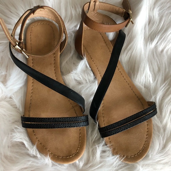 Mix No. 6 Shoes - MIX NO. 6 Black & Brown Sandals Size 8